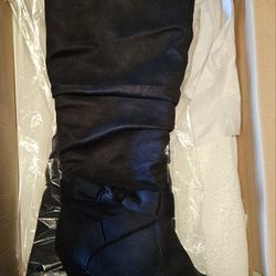 NEW women's knee-high dress boots - black, size 8.5 