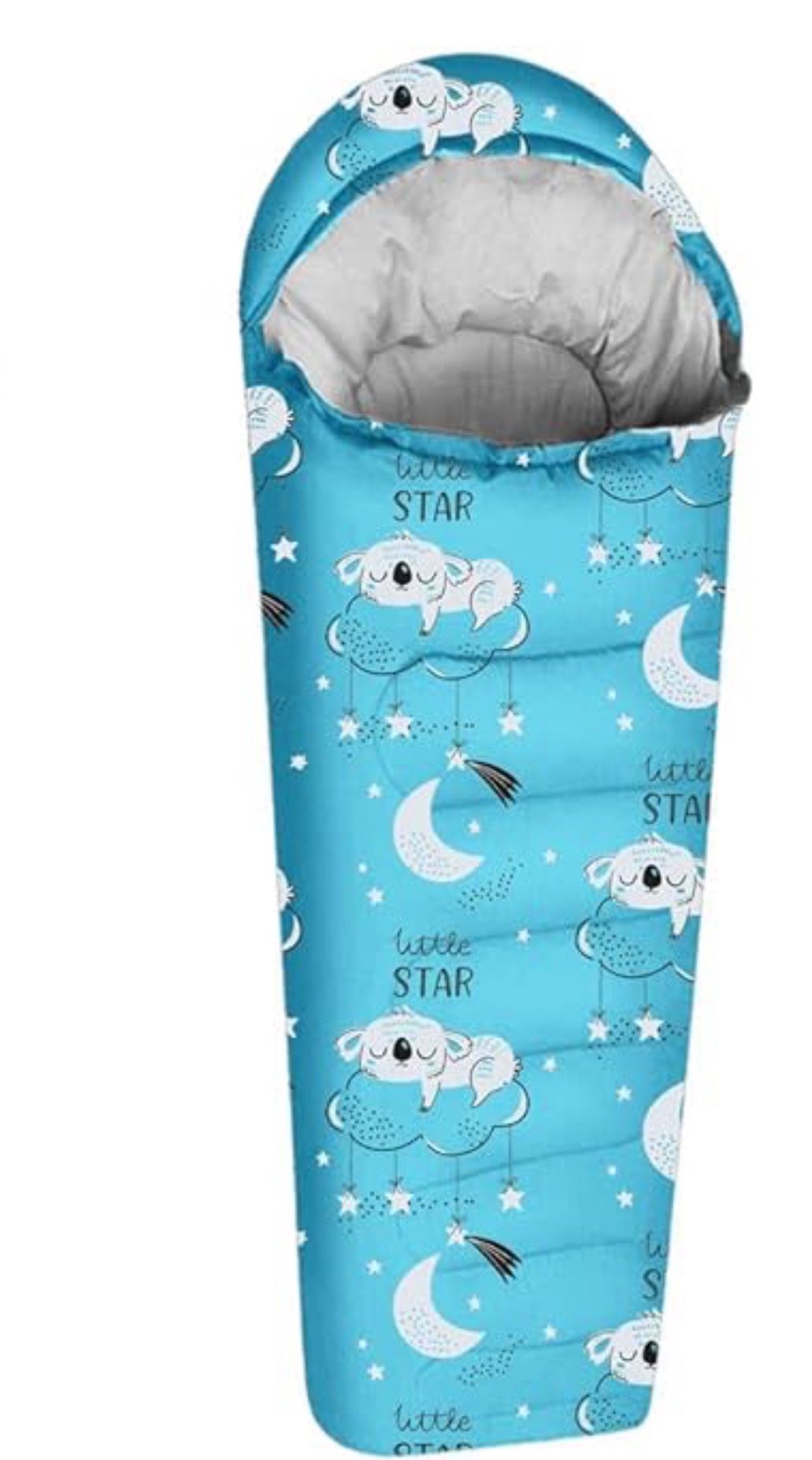 KidzAdventure Mummy Style Kids Sleeping Bag with Pillow Sleeve, 4 Season, Lightweight and Backpacking Style, Ideal for Camping, Sleepover,m