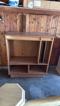 Wood tv cabinet on wheels FREE