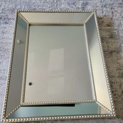 Beautiful 17" x 21" Champagne Gold Beaded Wall Mirror