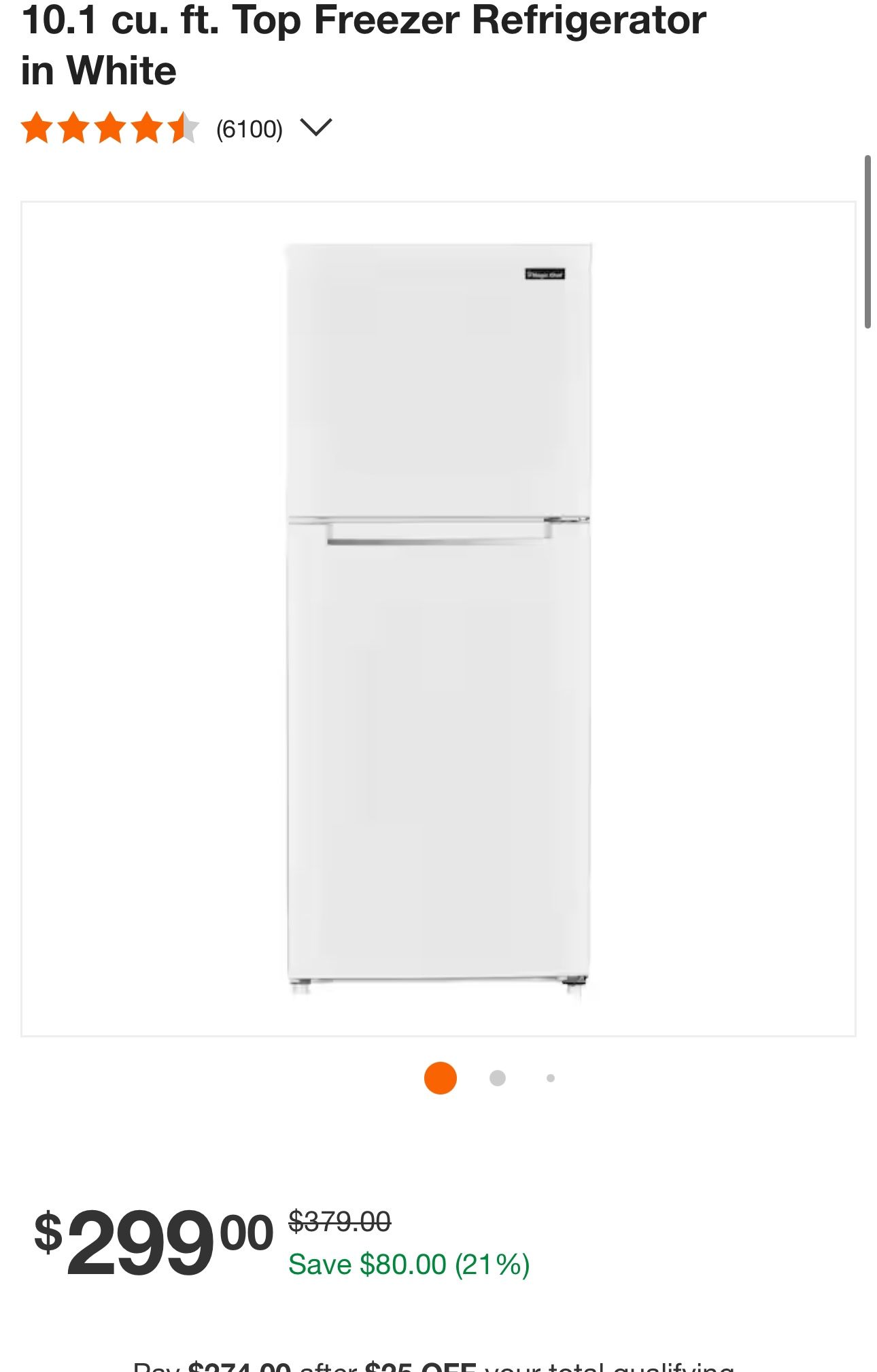 Magic Chef 10 Cubic Fridge