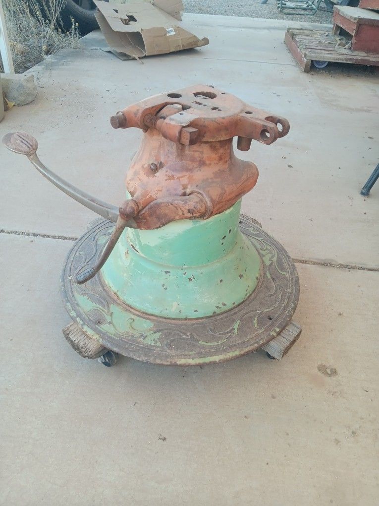 Antique Cast Iron Barber Chair Base