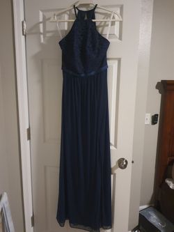 Navy Blue Dress Gown