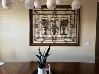 Large Wrought Iron Floral Wall Art