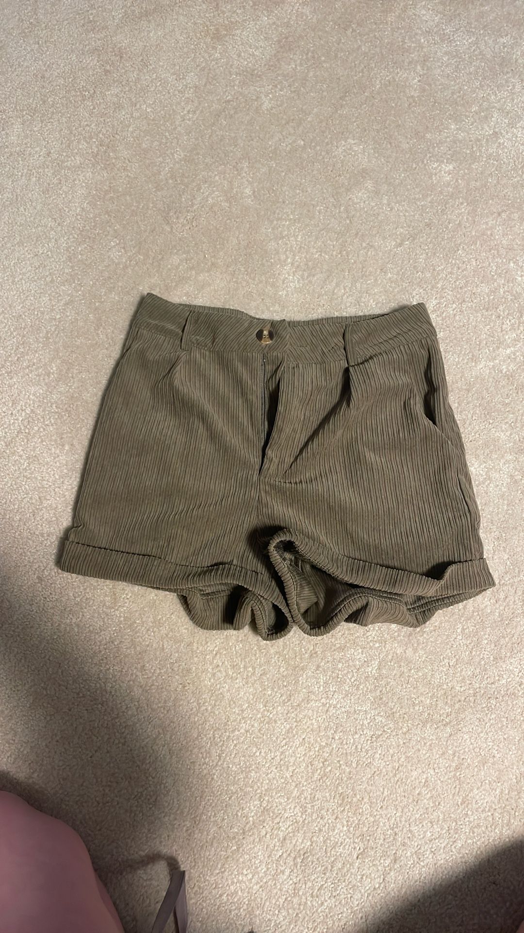 Corduroy Green Shorts NEVER WORN