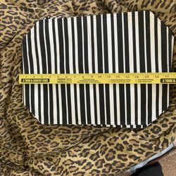 Black And White  Striped Placemats 