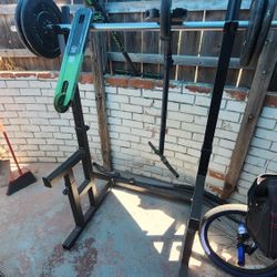Squat Rack With Weights 