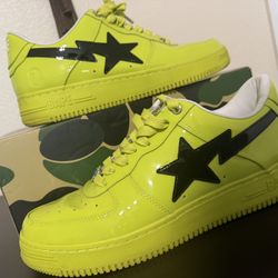 Bape Bapesta #2 Yellow ( Neon Green)  Size 11