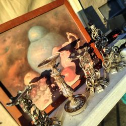 Vintage Four Piece Candle Holders Circa 1970