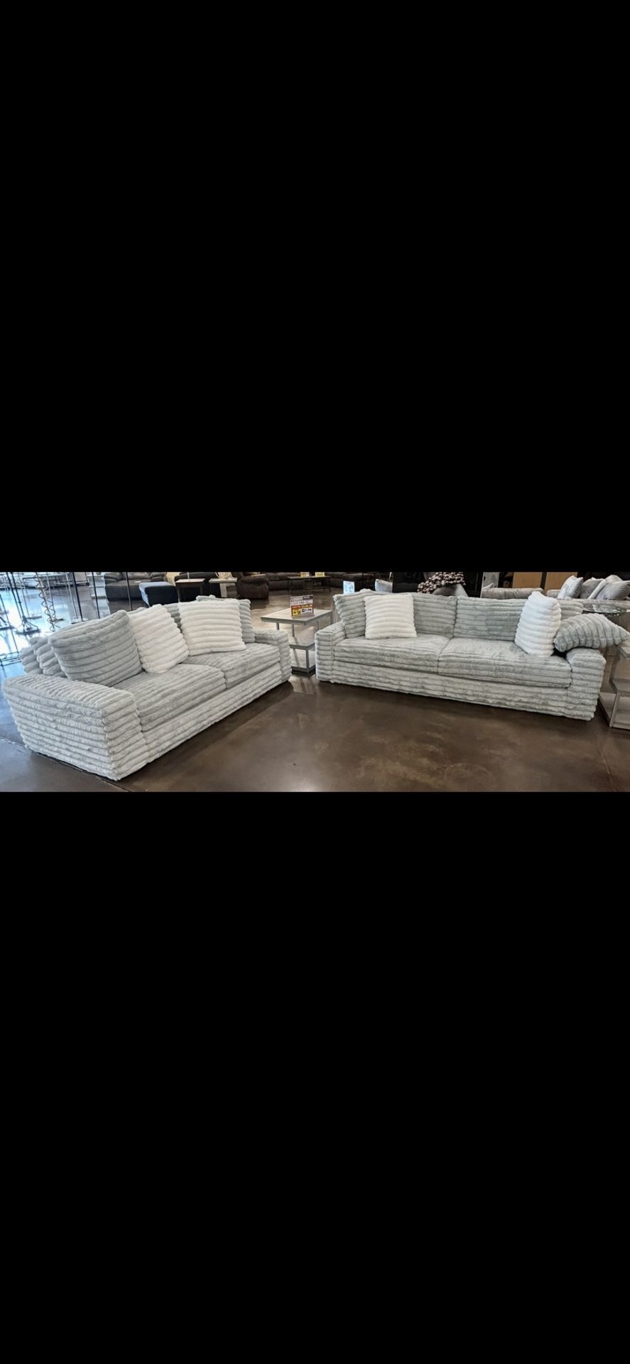 Two Gray Soft Couches for Sale 