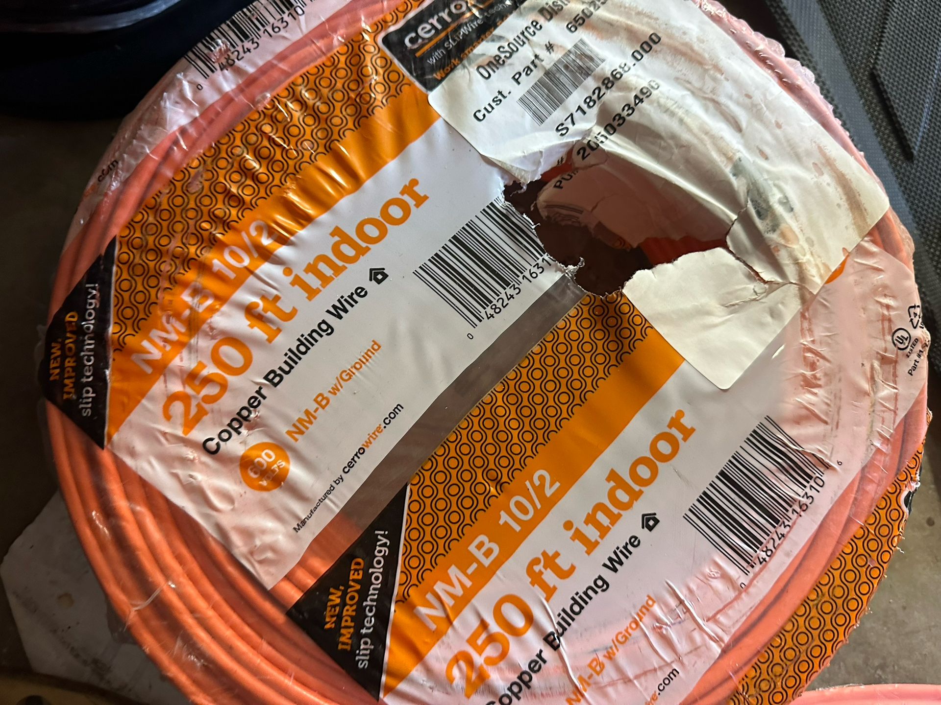 Romex Wire 10/2 250ft Electric Copper Cable New Roll ( Read The Description Below )
