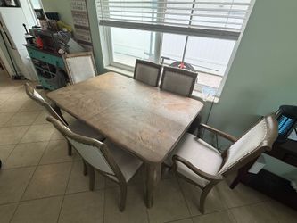 6 chair dining set w/ extension