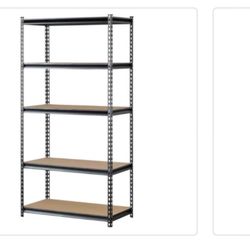 Muscle Rack 5-Tier Boltless Steel Garage Storage Shelving Unit in Silver Vein (36 in. W x 72 in. H x 18 in. D