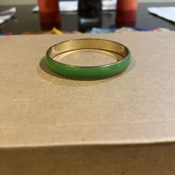 Gold Plated Green Bracelet