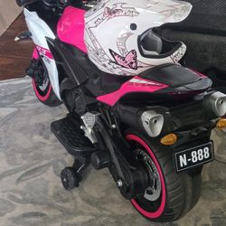 Kids Motorcycle And Helmet