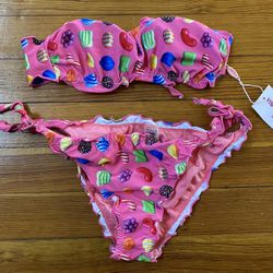 Girls pink bikini age 11-12.