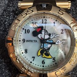 New Invicta Mini Mickey Mouse Gold-Plated Watch