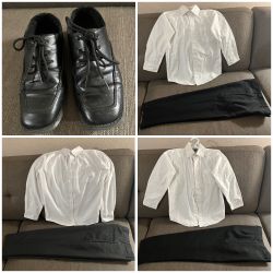 Kids Boys Dress Shirts, Pants and Shoes