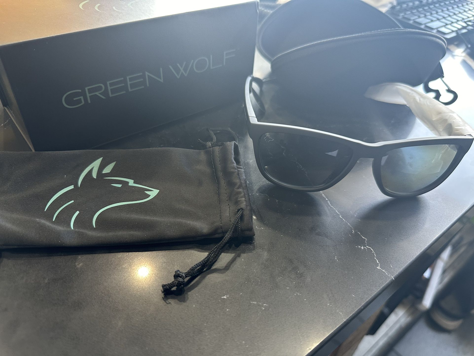 Green Wolf Gaming Glasses 