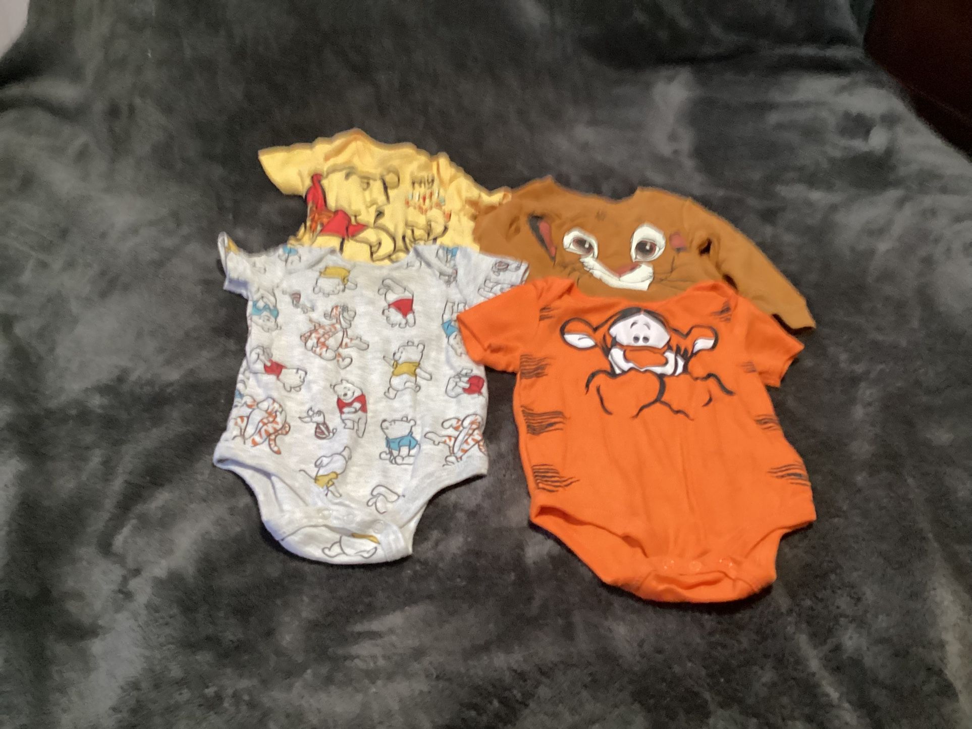 Disney Infant Onesies Size 12Months 4 Pieces
