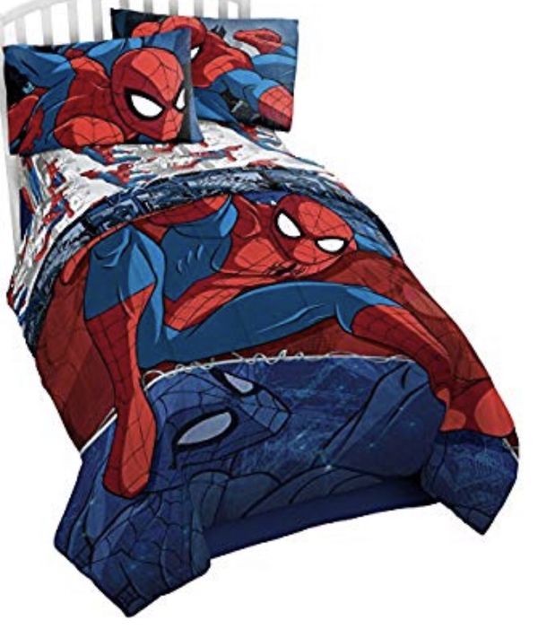 Child S Twin Bed With Spider Man And Pawpatrol Linens For In Child S Twin Bed With Spider Man And Pawpatrol Linens