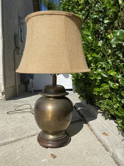 Antique Brass Lamp 28”H x 7”W