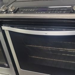 Whirlpool RANGE STOVE OVEN STAINLESS STEEL WORK PERFECT INCLUDING WARRANTY SMALL FEE DELIVERY 