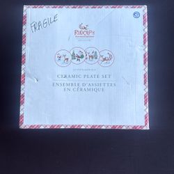 Rudolph the Red-Nosed Reindeer Ceramic Plate Set (Set of 4) – Pottery Barn Kids 