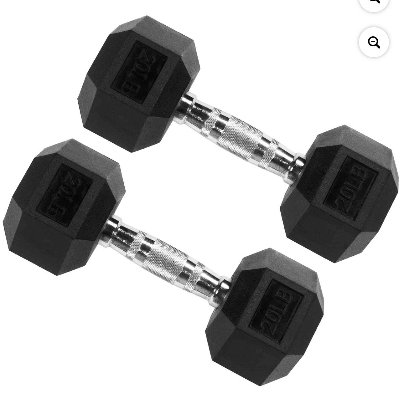 Signature Fitness Hex Dumbbells Strength Workout Equipment Set, 20 lbs
