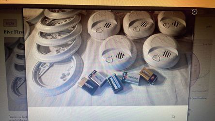 Five First Alert 9120B smoke and CO carbon monoxide detectors! Bargain priced! Save big!