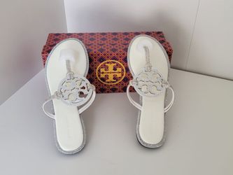 Tory burch white sandals