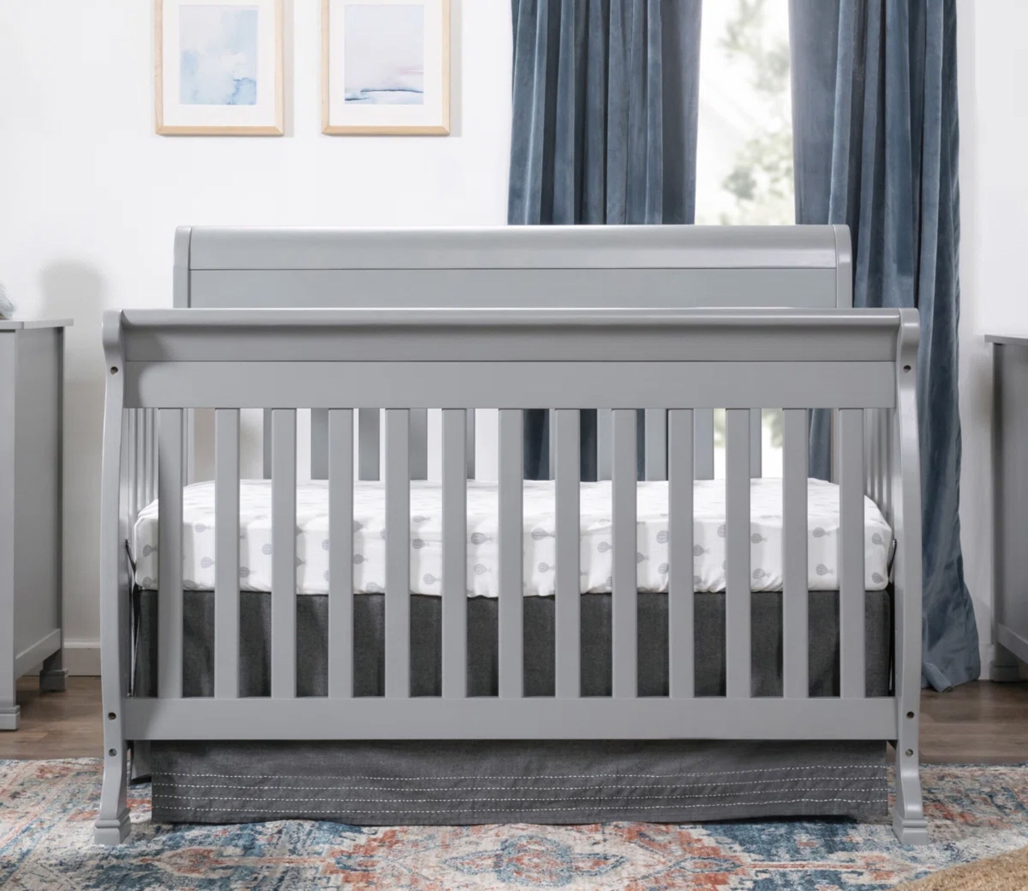 NEW 4-in-1 Convertible Crib & Mini Crib Mattress + extras!