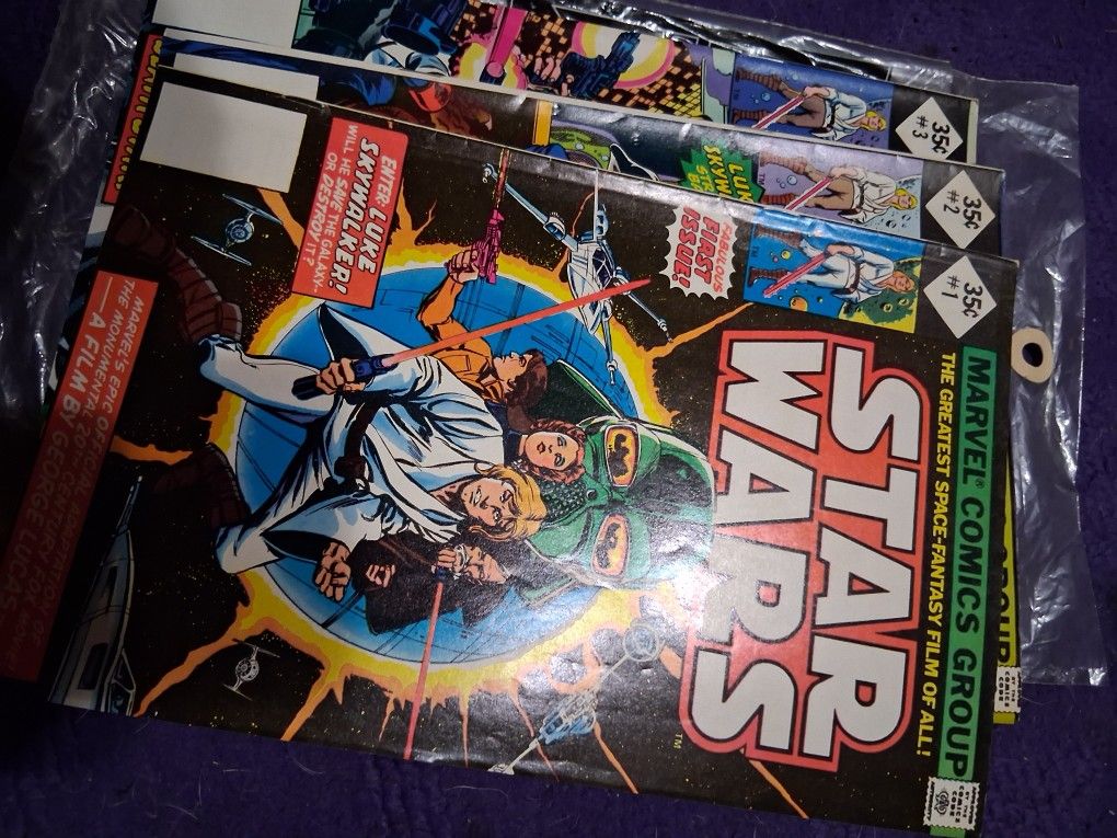 Vintage Original First Edition Mint Condition Star Wars 1 ,2 And 3 In Original Bag