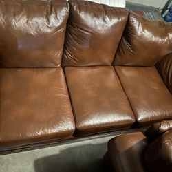 Brown Leather Couches
