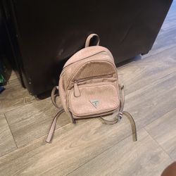 Pink GUESS Mini Backpack Purse Bag
