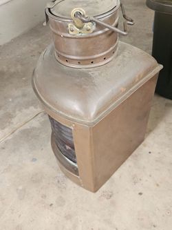 Brass Ship Lantern Antique