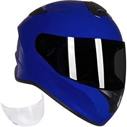 New Blue Dot Motorcycle Helmet With Smoked Visor $100