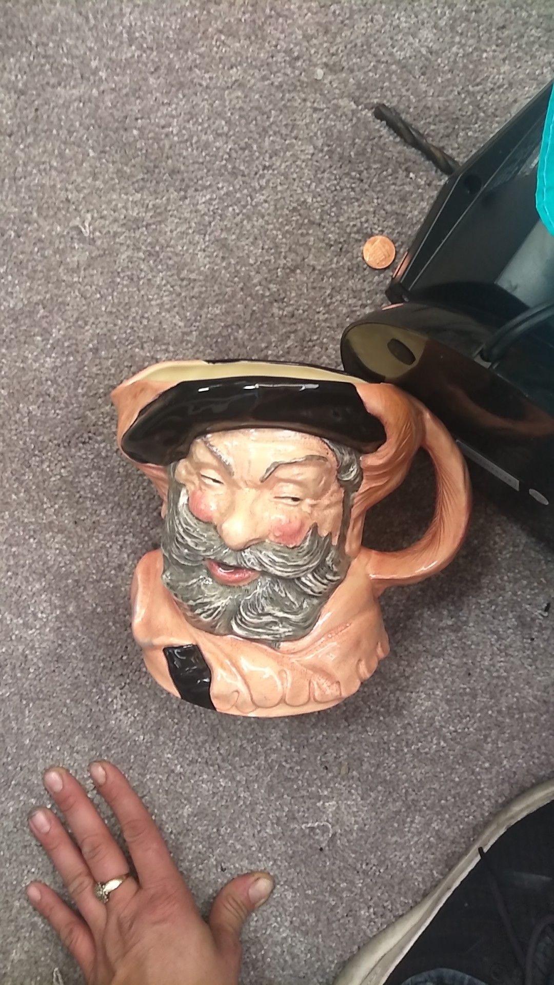 Royal Doulton toby mug cup jug Falstaff 1949 large D6287 Limited England vtg mcm