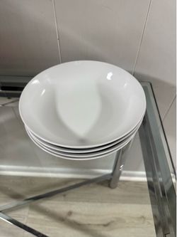 Plates and sugar and milk holder