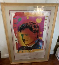 Peter Max Signed 1993 Bill Clinton Inaugural Reunion I Poster Framed 31.5x43.5