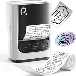 Label Maker Machine with Tape, Bluetooth Thermal Label Printer, Portable Sticker Printer Easy to Use for Office, Home, Business, Label Maker with 2'' 