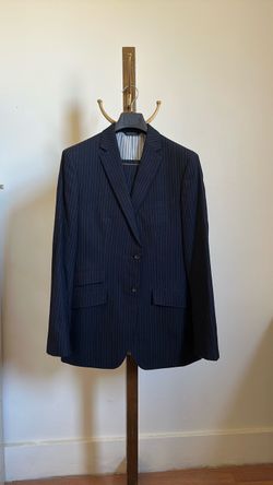 Banana Republic Navy Blended Wool Tailored Fit Suit