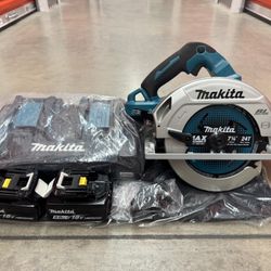 Makita 18V X2 LXT Lithium-Ion (36V) Brushless Cordless 7-1/4 in. Circular Saw Kit (2) 5.0Ah & Dual Charger