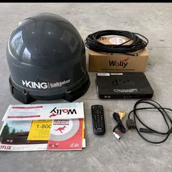 King Tailgater Satalite Antenna / with Dish Network Wally Receiver.