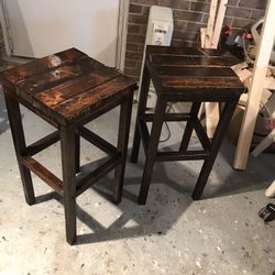 Honey Walnut And Expresso Mix Stain Bar Stools ......4 For$140