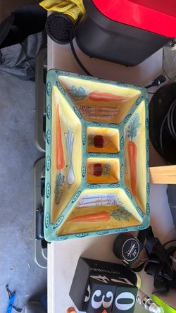 Ceramic Vegetable Divided Serving Tray