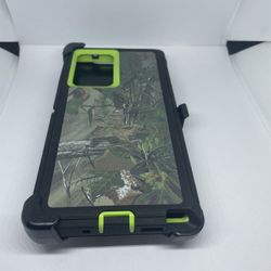 For Samsung Galaxy Note 20 Ultra 5G Green Camouflage Belt Clip Case Holster 