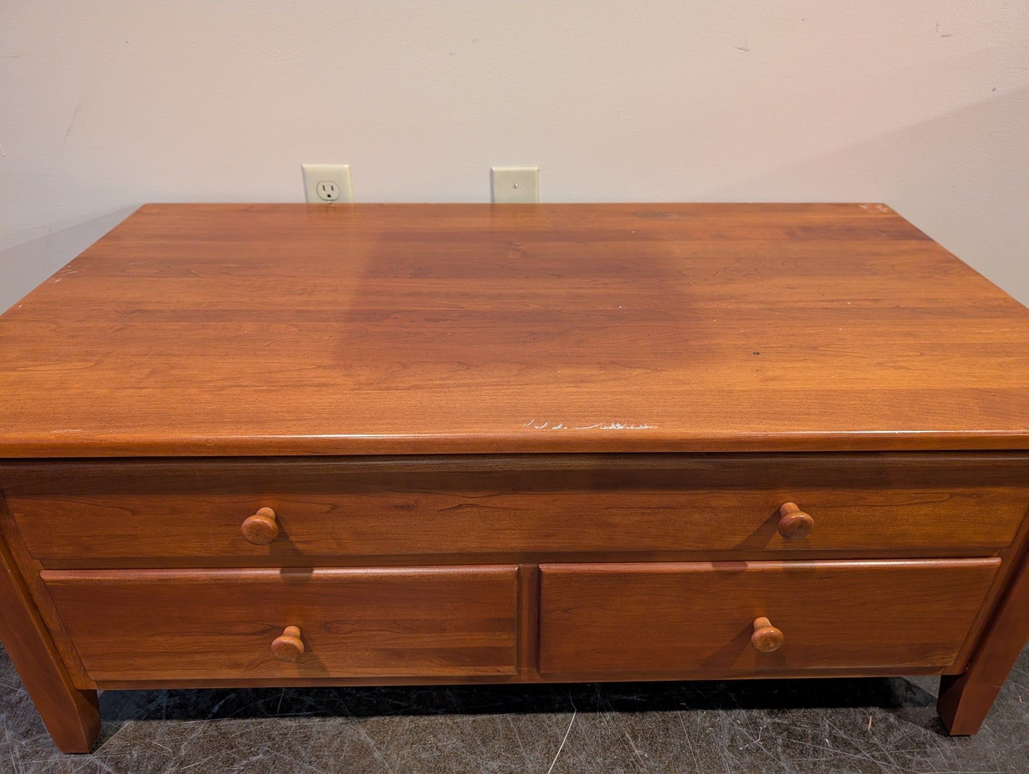 Compact Wooden Four-Drawer Chest