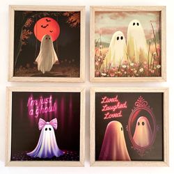 Set of 4 Target Bullseye Playground 2026 Halloween Ghost Pictures