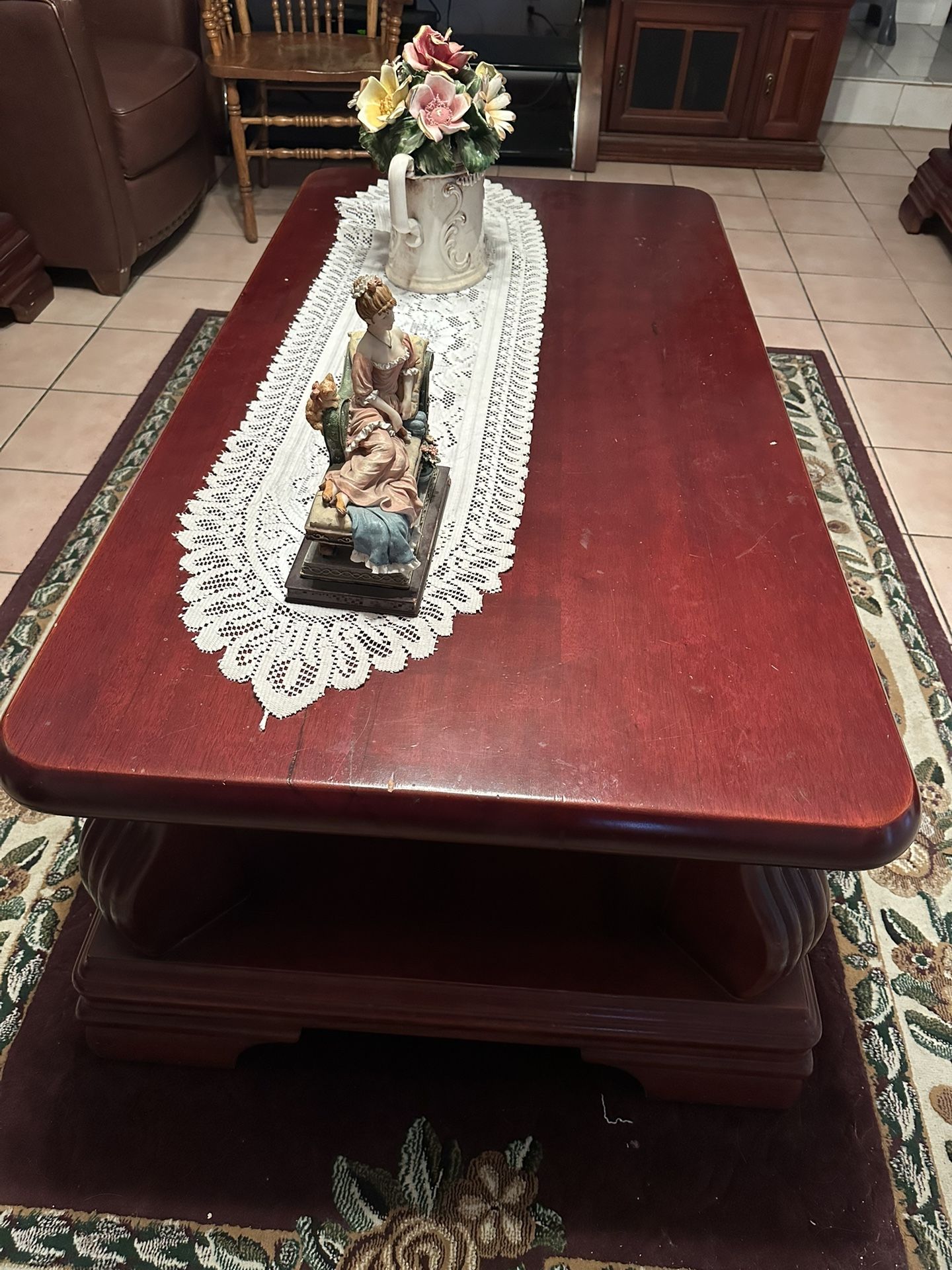 Wooden Coffee Table , End Table, Couch, Loveseat, & Chair